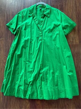Old Navy Bright Green Casual Shirt Dress